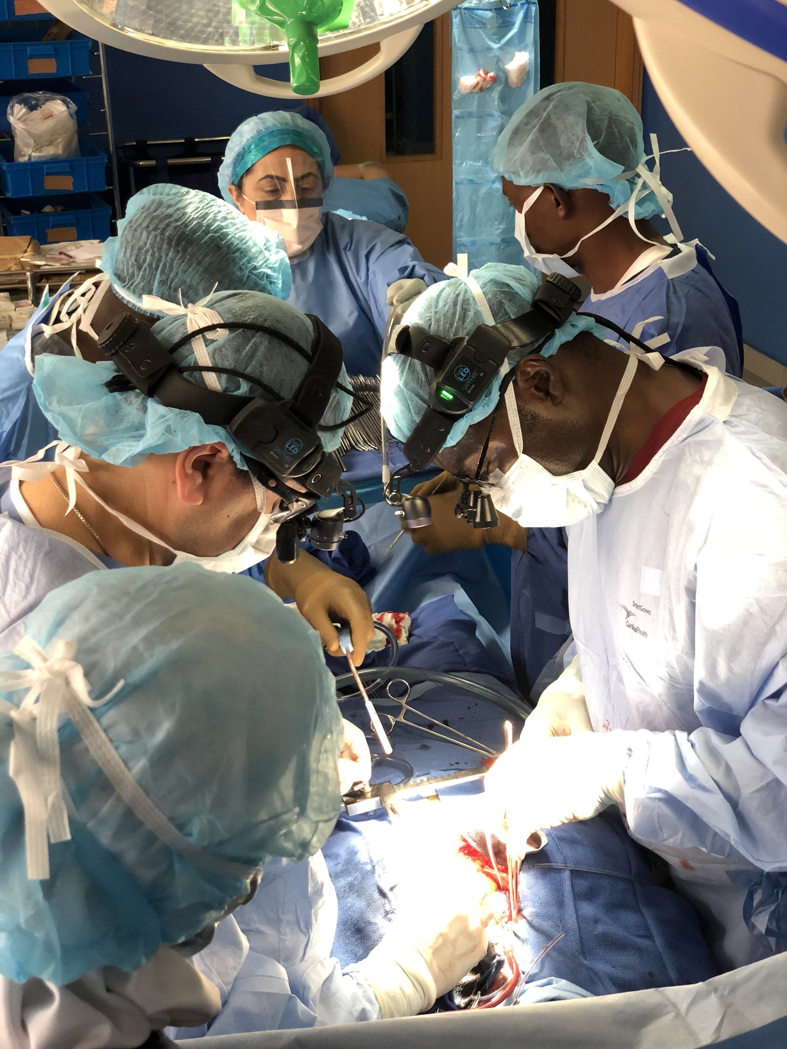 Doctors smiling in a medical facility