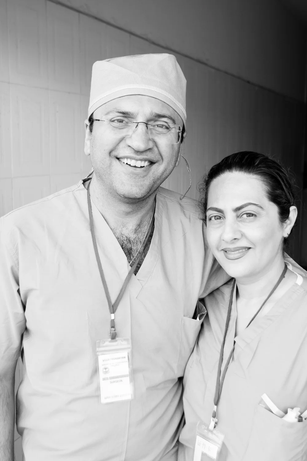 Medical specialists smiling